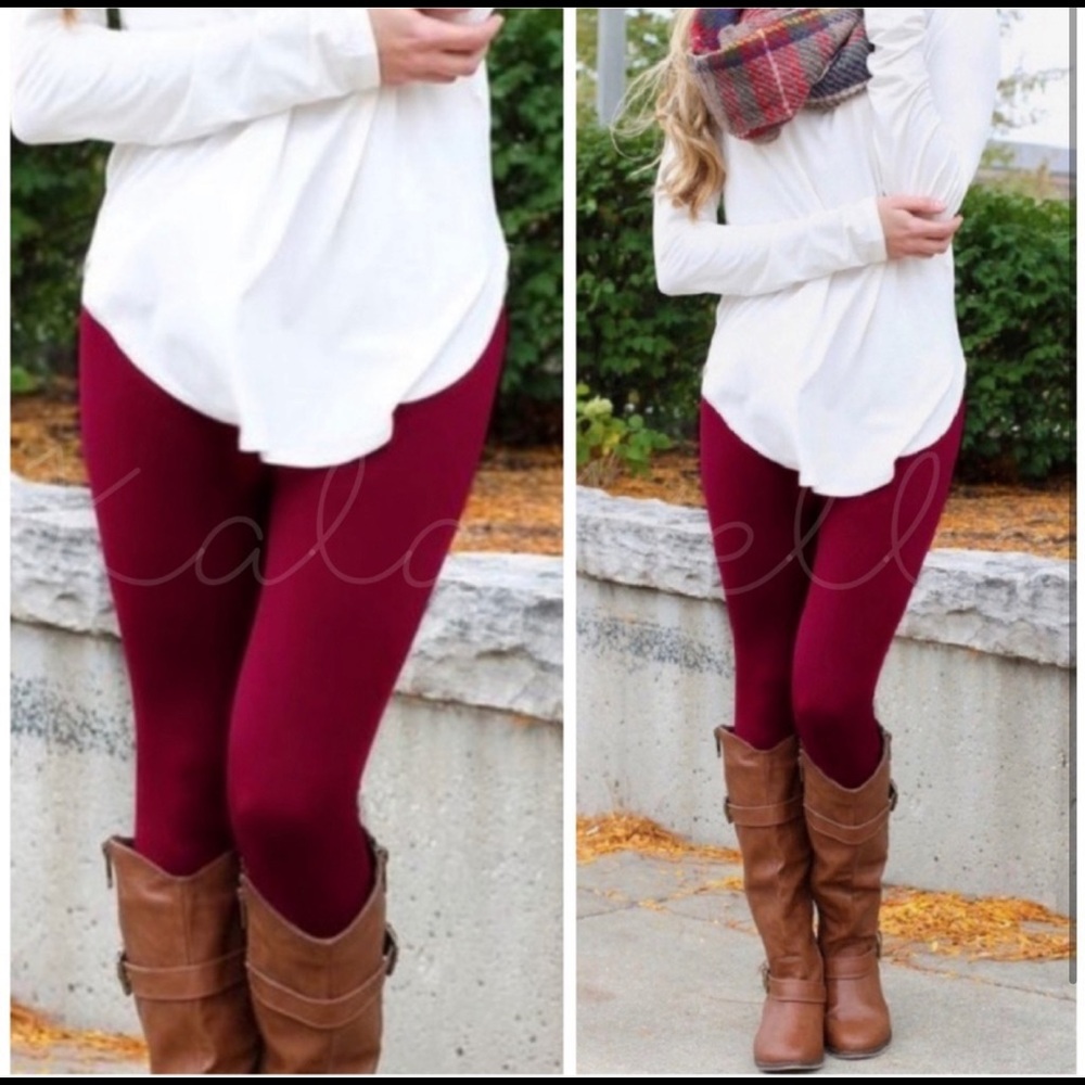 NWT F & F ultra soft burgundy leggings